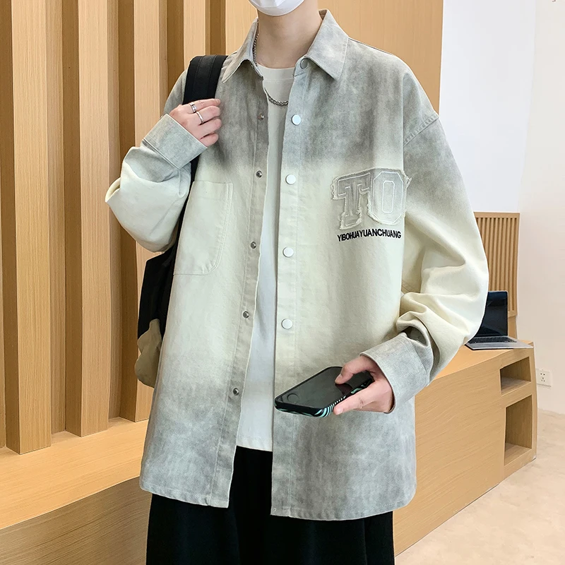 Men's Loose Fit Long Sve irt adient Dyed Casual Sle Vintage Hong Kong Faion Loose irt Spring Autumn New Arrival
Men's Loose Fit Long Sve irt adient Dyed Casual Sle Vintage Hong Kong Faion Loose irt Spring Autumn New Arrival