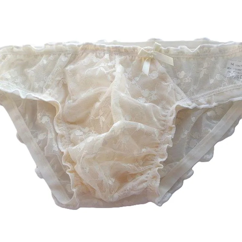 Men's Lace Sheer Panties Low-Rise Bow Design Sexy Transparent Briefs Lingerie Convex Pouch Erotic Underwear BF Underpants
Men's Lace Sheer Panties Low-Rise Bow Design Sexy Transparent Briefs Lingerie Convex Pouch Erotic Underwear BF Underpants