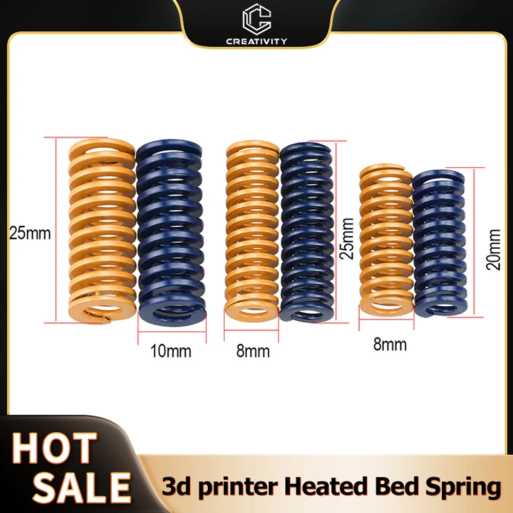 3d printer Heated Bed Spring For Heated bed Leveling Extruder strong spring 8x20 8x25 10x20 10x25 Leveling Spring
3d printer Heated Bed Spring For Heated bed Leveling Extruder strong spring 8x20 8x25 10x20 10x25 Leveling Spring