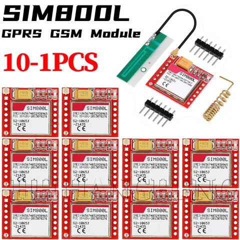10-1PCS Mini Smallest SIM800L GPRS GSM Module Micro SIM Card Core BOard Quad-band TTL Serial Port for arduino