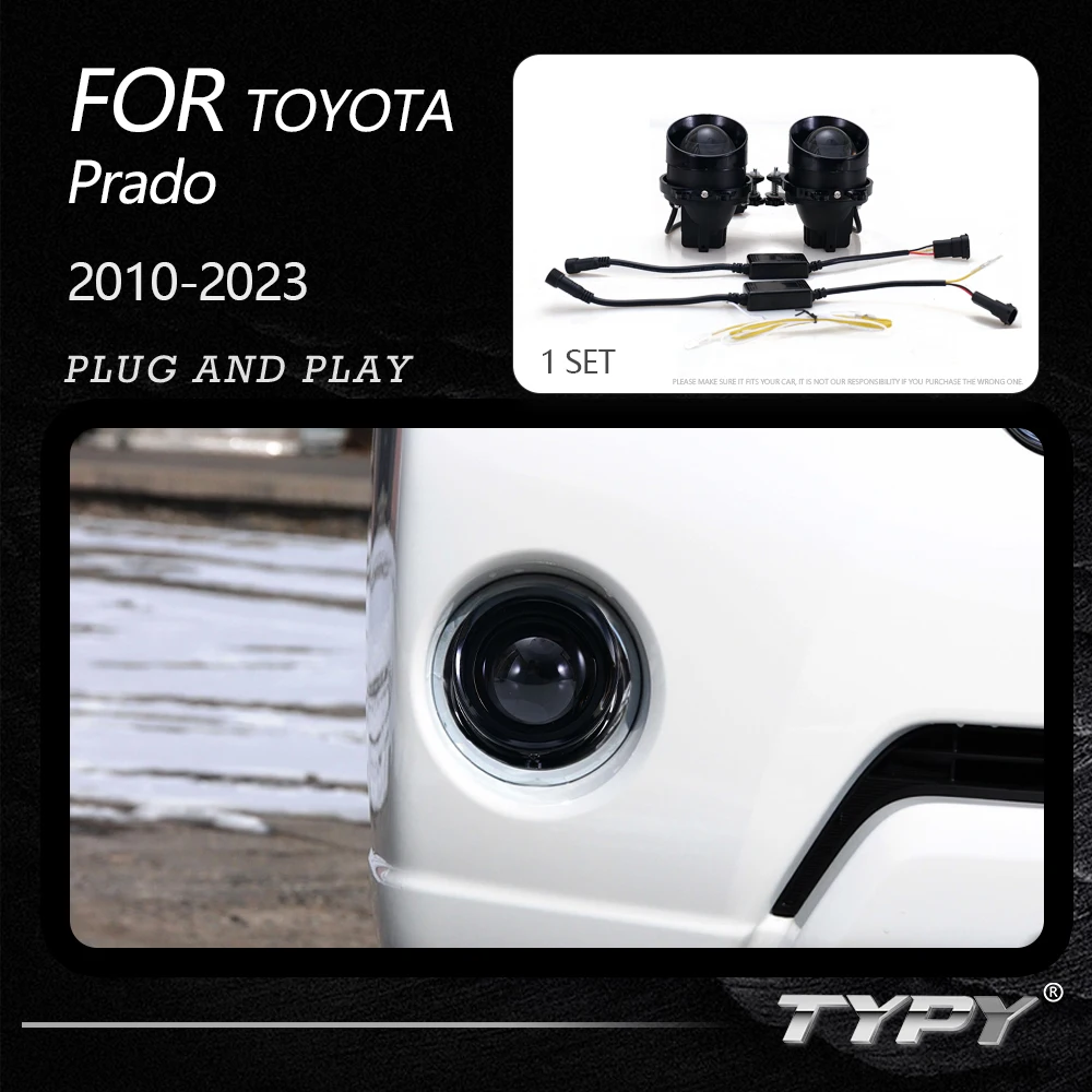 TYPY Fog Lights For Toyota Prado 2010-2023 Clear Fog Lights Three Color Light High Beam Effect Plug And Play Car Accessories
TYPY Fog Lights For Toyota Prado 2010-2023 Clear Fog Lights Three Color Light High Beam Effect Plug And Play Car Accessories