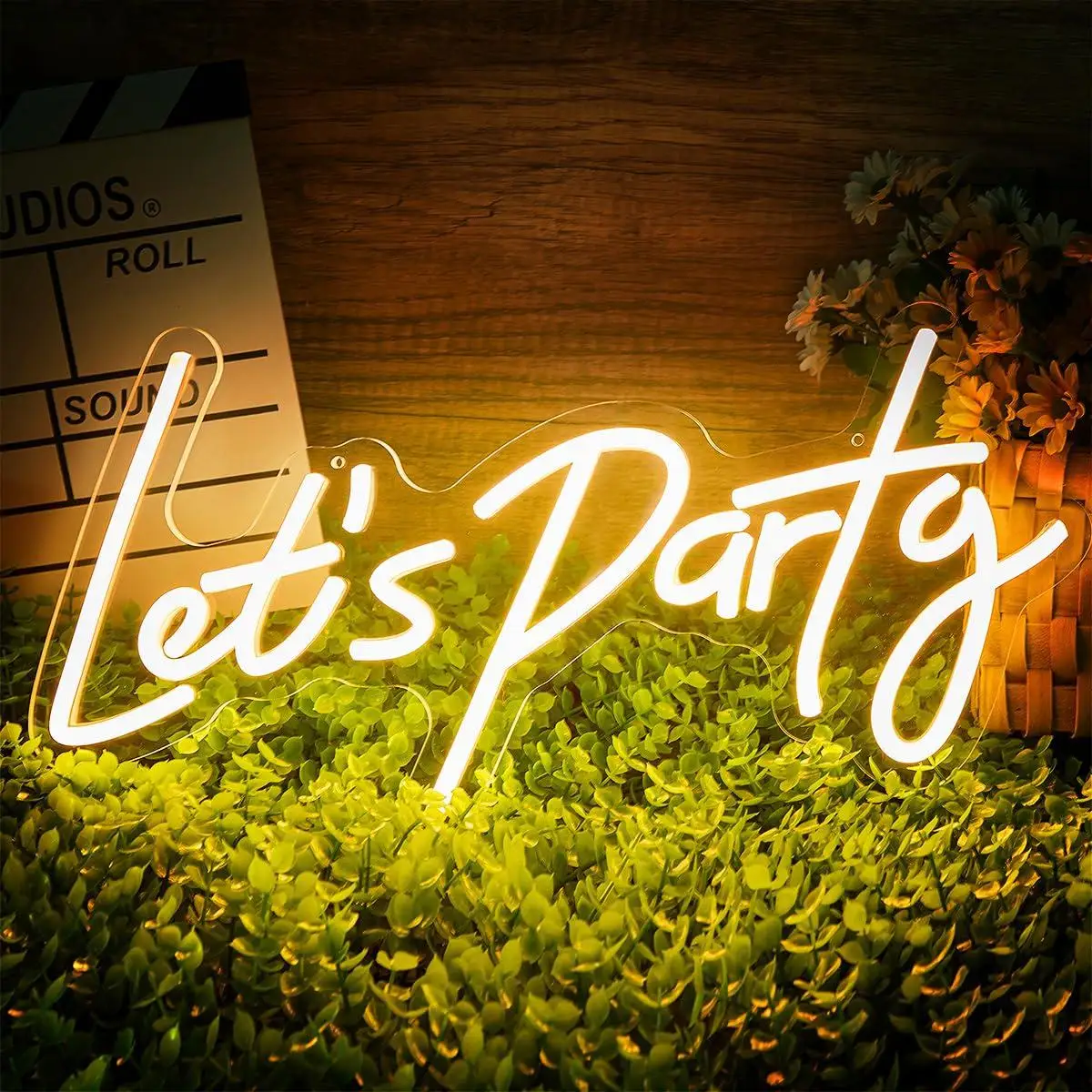Lets Party Neon Sign USB Powered Dimmable Neon Light for Living Room Party Wall Decorations LED Glow Lights Supplies Accessories
Lets Party Neon Sign USB Powered Dimmable Neon Light for Living Room Party Wall Decorations LED Glow Lights Supplies Accessories