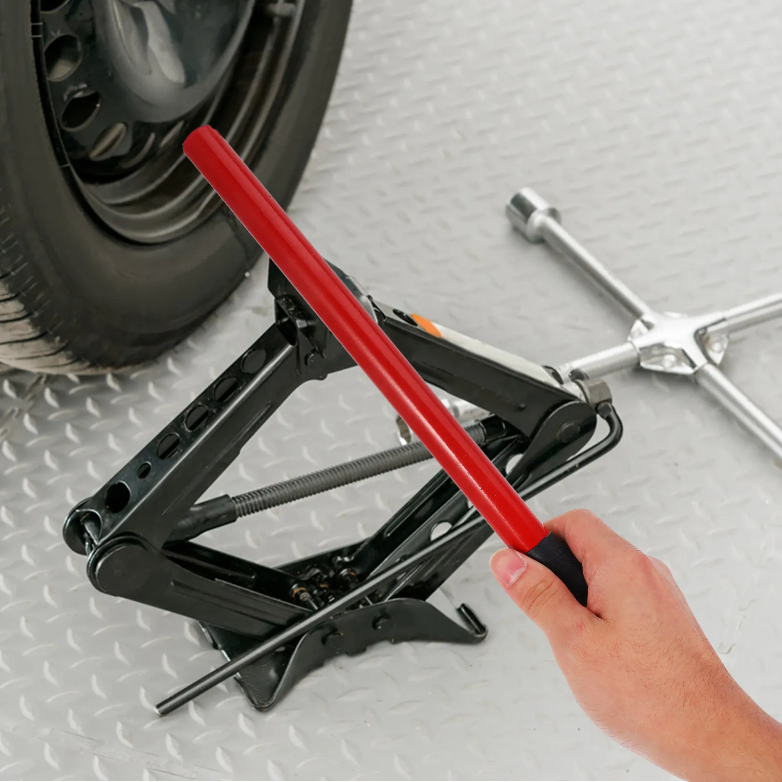 Ergonomic Floor Jack Handle Extension Rod Heavy Duty Metal Construction for Vertical Hydraulic Jacks Car Tire Change Tool
Ergonomic Floor Jack Handle Extension Rod Heavy Duty Metal Construction for Vertical Hydraulic Jacks Car Tire Change Tool