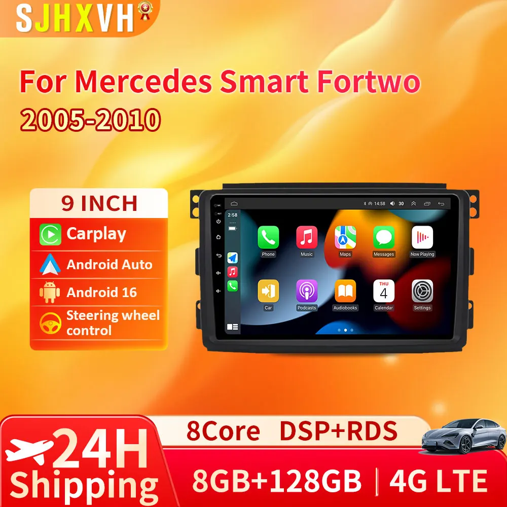 Android 16 AUTO Bilradio Stereo 2Din for Mercedes Benz Smart Fortwo 451 2006-2009 CarPlay WIFI Multimedia Video Player BT
Android 16 AUTO Bilradio Stereo 2Din for Mercedes Benz Smart Fortwo 451 2006-2009 CarPlay WIFI Multimedia Video Player BT