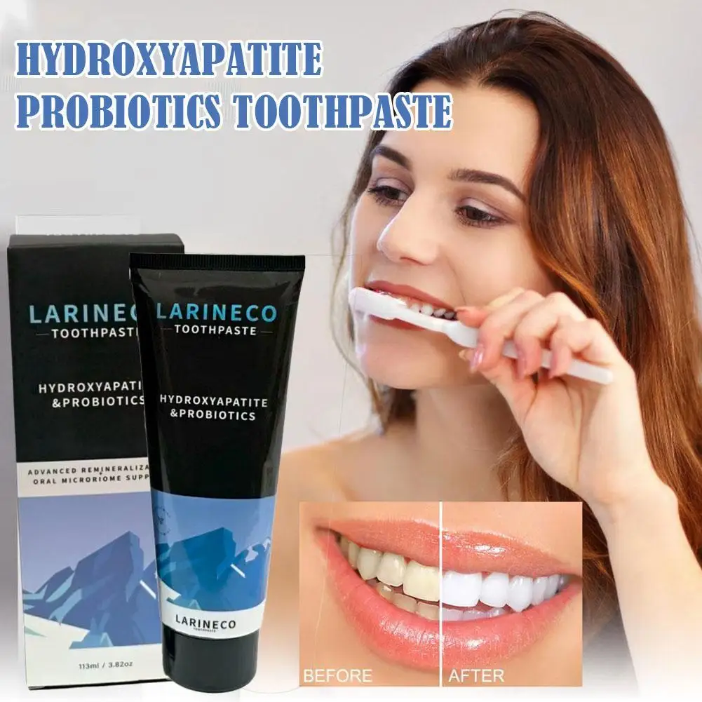 Probiotic Toothpaste,Hydroxyapatite Repair Oral Care Deeply Clean,Removes Stains,Fresh Breath Keep Mouth Health 113ml Toothpaste 
Probiotic Toothpaste,Hydroxyapatite Repair Oral Care Deeply Clean,Removes Stains,Fresh Breath Keep Mouth Health 113ml Toothpaste