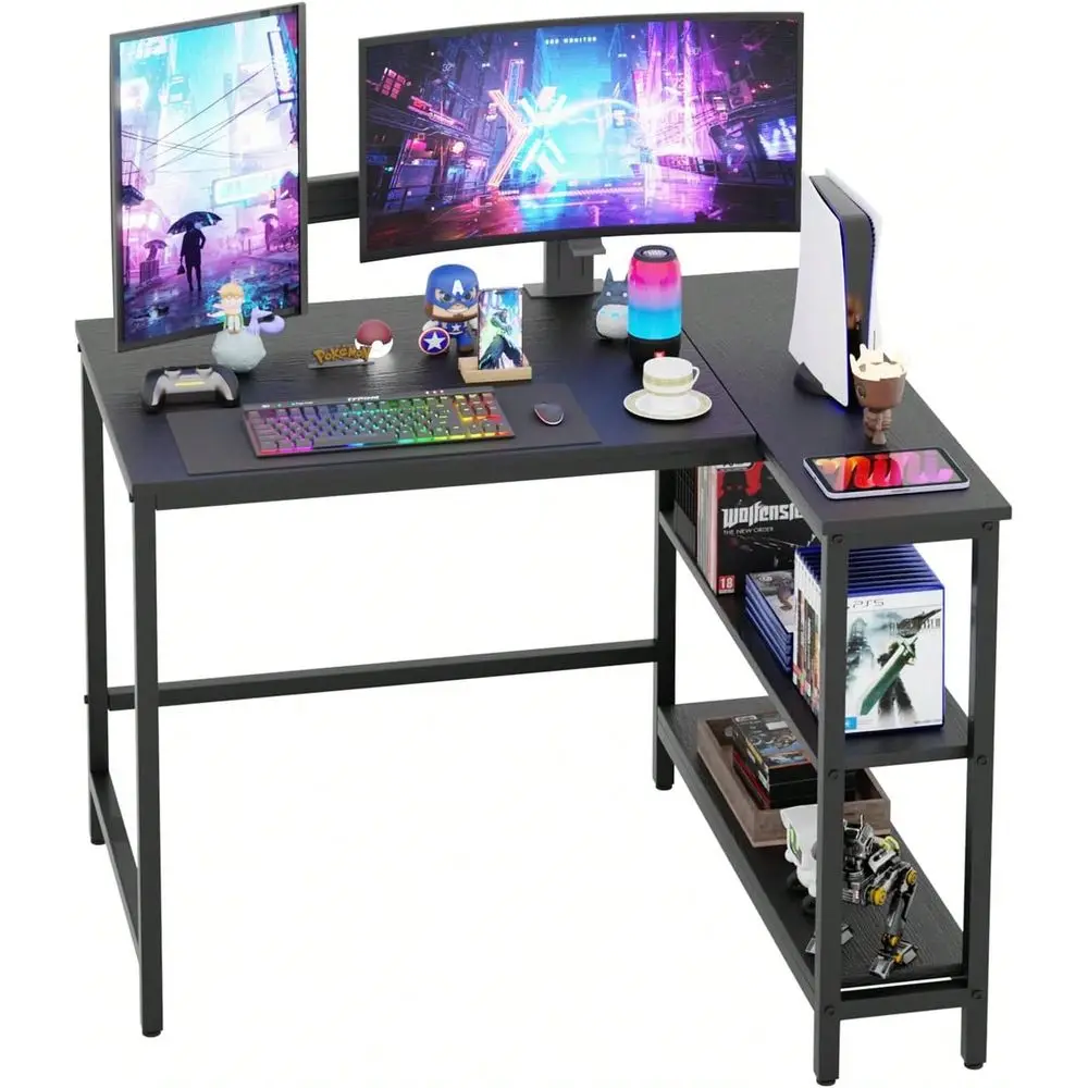 Inch LShaped Computer Desk,Gaming Desk With Durable Metal Frame,Corner Desk With Reversible Storage Shelves For Home Office Gam
Inch LShaped Computer Desk,Gaming Desk With Durable Metal Frame,Corner Desk With Reversible Storage Shelves For Home Office Gam