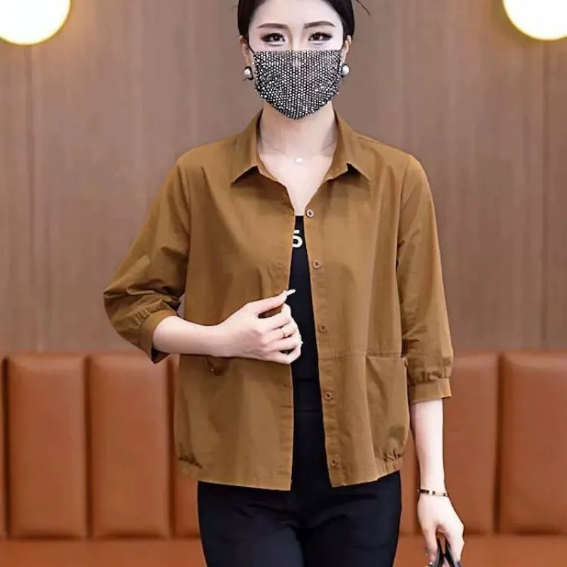 Women's 3/4 Sleeve Casual Shirt Jacket Spring Summer Loose Short Blouse Lightweight Sun Top
Women's 3/4 Sleeve Casual Shirt Jacket Spring Summer Loose Short Blouse Lightweight Sun Top