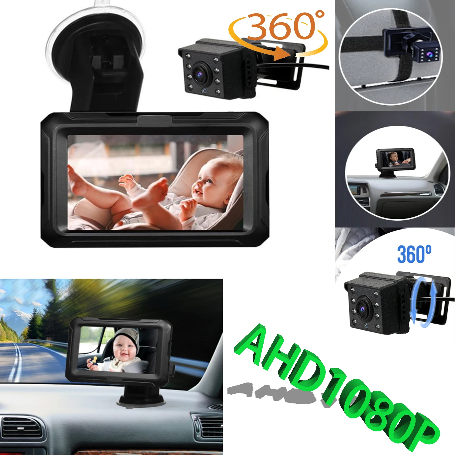 CCD Rear View Monitor 4.3 inch IPS Screen Baby Car Mirror Adjustable Wide View Angle for Infants Kids Pets Night Vision Function
CCD Rear View Monitor 4.3 inch IPS Screen Baby Car Mirror Adjustable Wide View Angle for Infants Kids Pets Night Vision Function