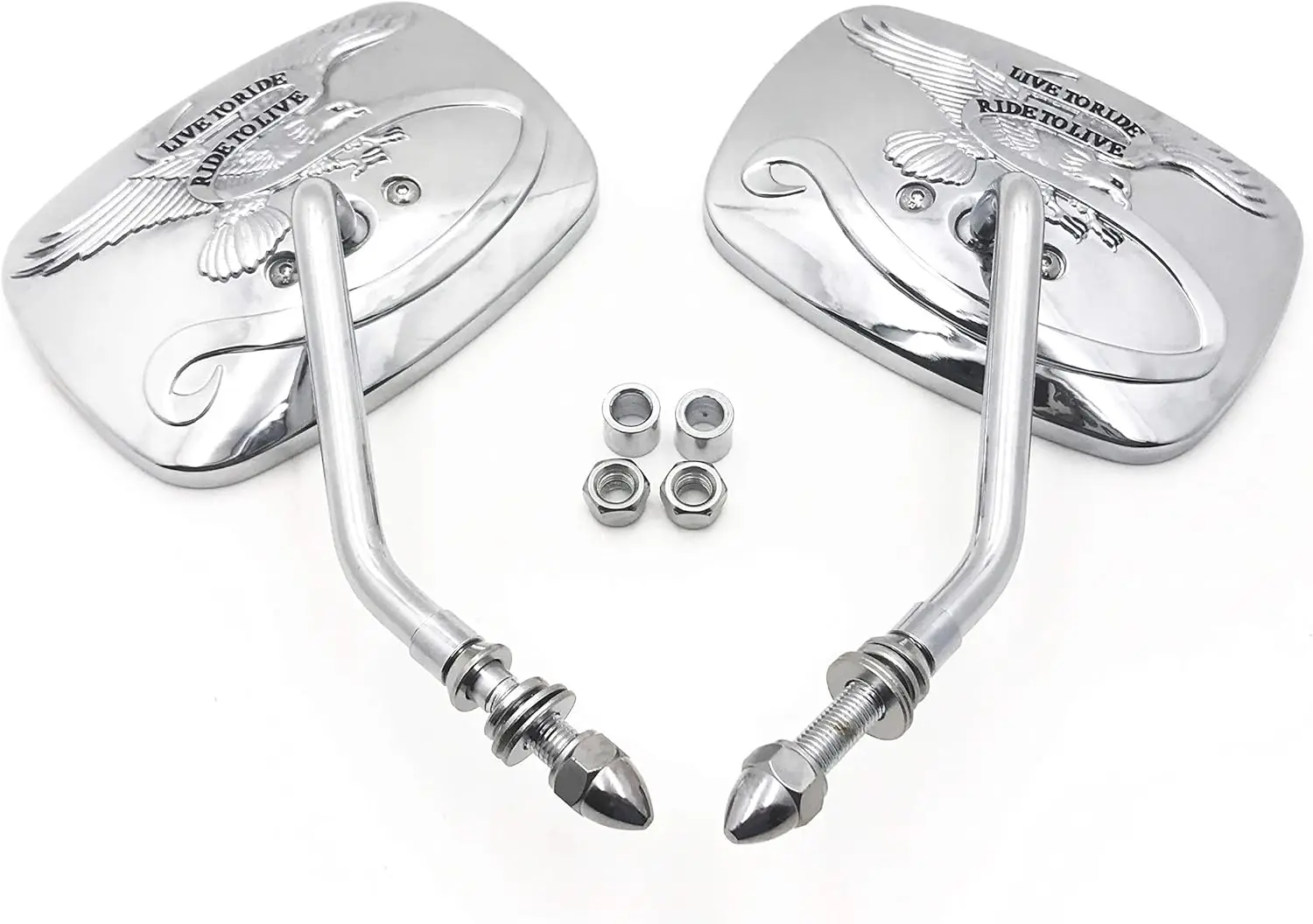 Motorcycle Rear View Mirrors for Harley Street Sportster Chopper Cruiser with Classic Design and Wide View
Motorcycle Rear View Mirrors for Harley Street Sportster Chopper Cruiser with Classic Design and Wide View