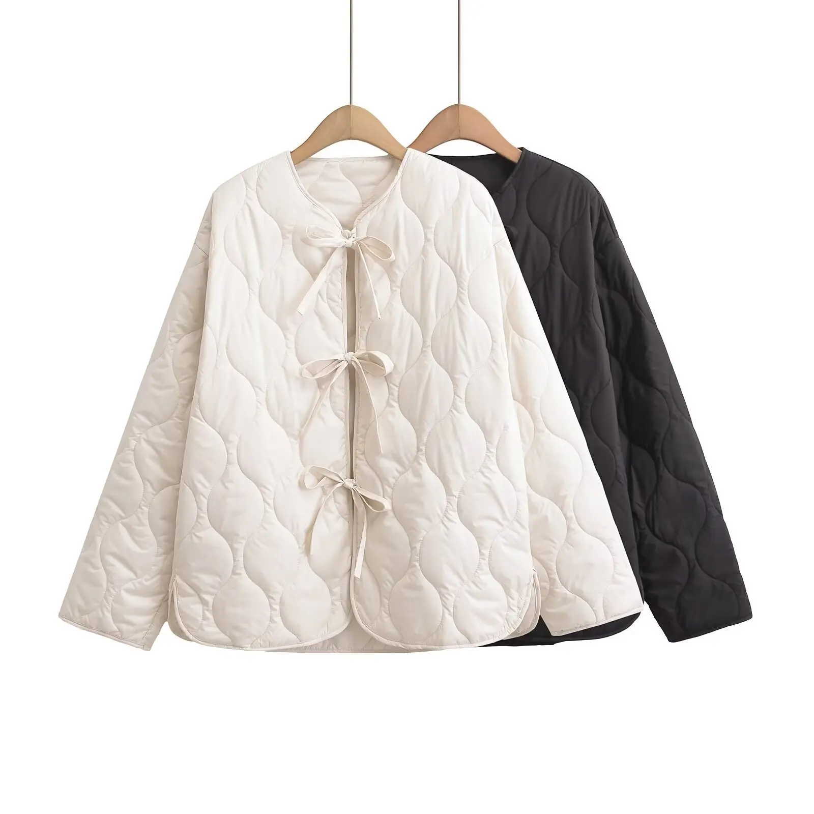 Fashion Women's 2025 Winter Sweet Bow Lace-Up Cropped Jacket Quilted O-Neck Long Sleeve Coat Solid Color Casual Outerwear
Fashion Women's 2025 Winter Sweet Bow Lace-Up Cropped Jacket Quilted O-Neck Long Sleeve Coat Solid Color Casual Outerwear