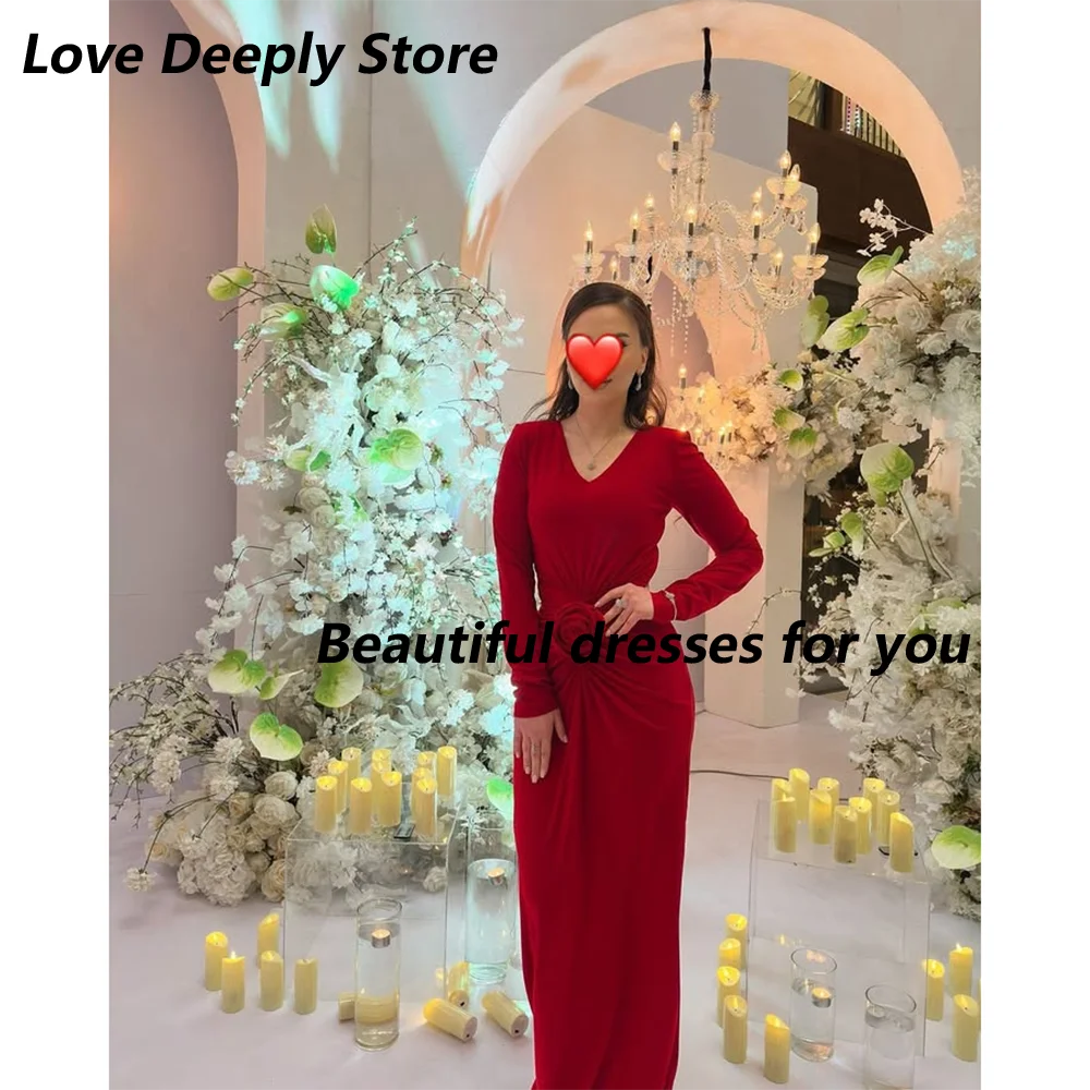 Elegant Evening Dress Jersey V-Neck Long Sleeves Evening Gowns Straight Long Dresses 2025 Women's Party Gowns Customized
Elegant Evening Dress Jersey V-Neck Long Sleeves Evening Gowns Straight Long Dresses 2025 Women's Party Gowns Customized