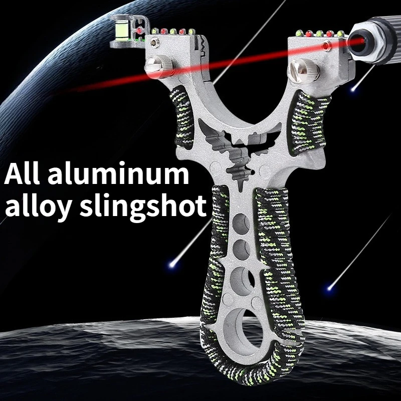 Flat Leather Quick Press Clip Laser Aiming Slingshot for Outdoor Practical Competition All Aluminum Alloy Slingshot
Flat Leather Quick Press Clip Laser Aiming Slingshot for Outdoor Practical Competition All Aluminum Alloy Slingshot