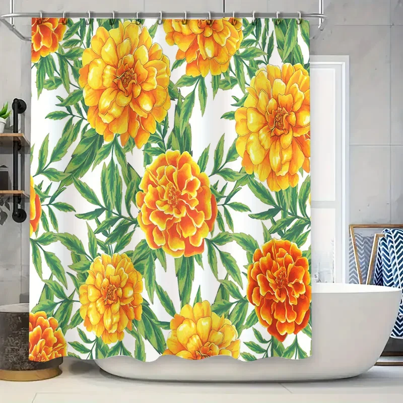 Яркая цветочная занавеска для душа, современная оранжевая ткань с принтом подсолнечника, водонепроницаемый декор для ванны, белый фон от TaurusD
Яркая цветочная занавеска для душа, современная оранжевая ткань с принтом подсолнечника, водонепроницаемый декор для ванны, белый фон от TaurusD