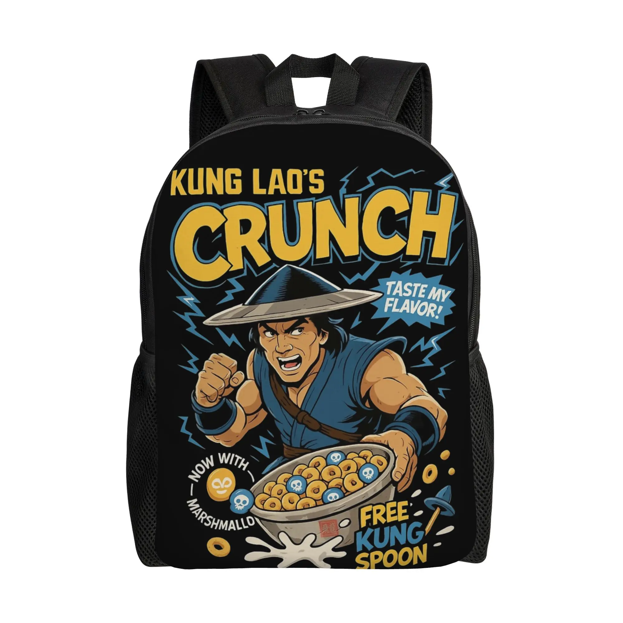 Mortal Kombat Kung Lao Cereal Flakes Backpack for Men Women Casual High School Daypack Laptop Computer Canvas Bags Lightweight
Mortal Kombat Kung Lao Cereal Flakes Backpack for Men Women Casual High School Daypack Laptop Computer Canvas Bags Lightweight