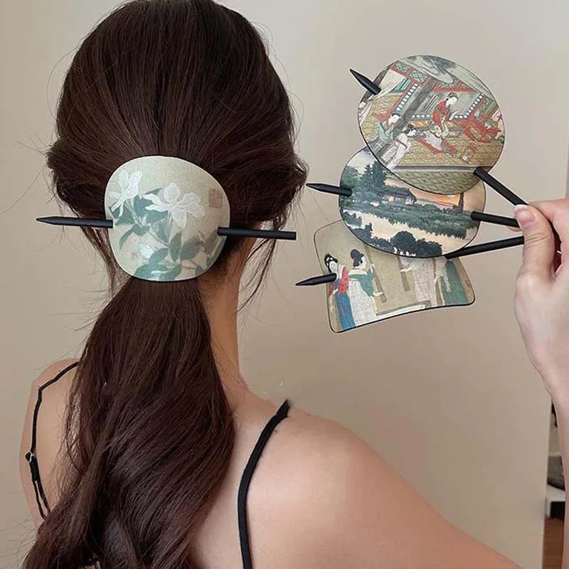 New Chinese Style Oval Square Wood Hairpin for Women Girl Retro Leather Oval Printed Hanfu Hair Sticks Headwear Hair Accessories
New Chinese Style Oval Square Wood Hairpin for Women Girl Retro Leather Oval Printed Hanfu Hair Sticks Headwear Hair Accessories