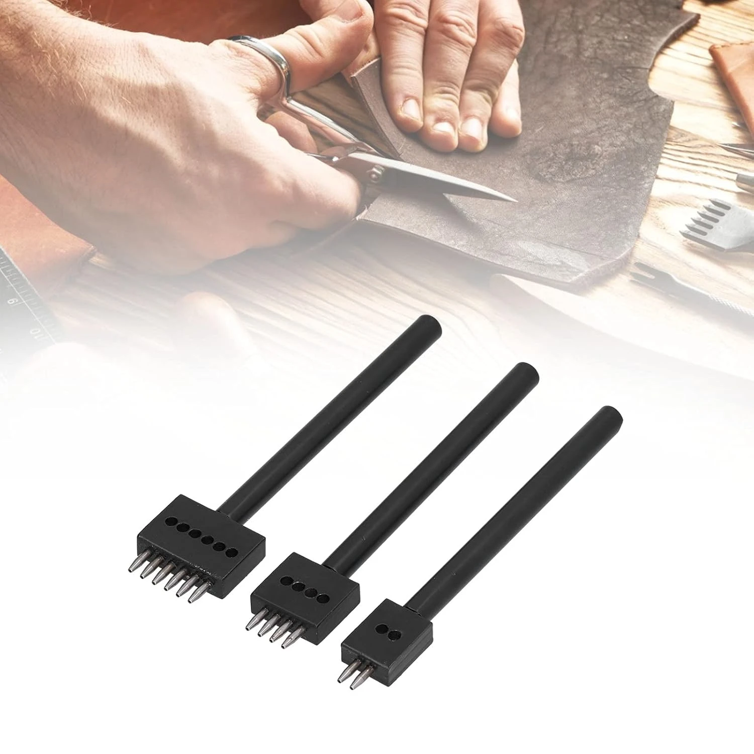 High-quality Leathercraft Punching Accessories Kit including 3pcs Round Hole Row Tooth Leather Hole Tool, 2/4/6 Round Hole Leath
High-quality Leathercraft Punching Accessories Kit including 3pcs Round Hole Row Tooth Leather Hole Tool, 2/4/6 Round Hole Leath