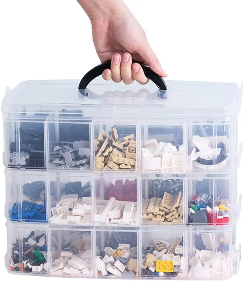 3-Tier 30 Compartment Adjustable Storage Box for Crafts, Beads, Jewelry, Sewing, Fishing Tackle - Large
3-Tier 30 Compartment Adjustable Storage Box for Crafts, Beads, Jewelry, Sewing, Fishing Tackle - Large