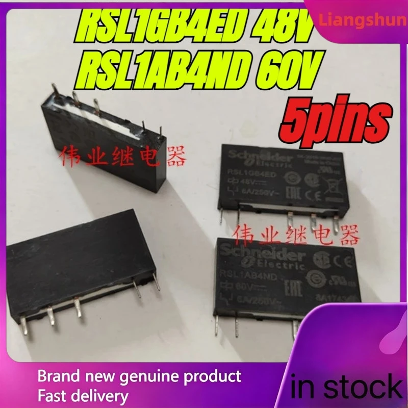 New 5pcs/lot 100% original genuine relay:RSL1GB4ED 48V RSL1AB4ND 60V 6A 5pins
New 5pcs/lot 100% original genuine relay:RSL1GB4ED 48V RSL1AB4ND 60V 6A 5pins