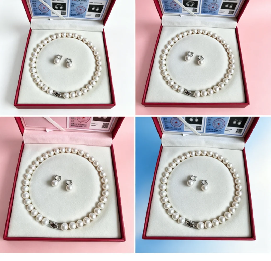 Natural Pearl AAAA 12-13mm South Sea Round Pearl Earrings+Necklace 925 16'18 inch/Comes with Two Certificates
Natural Pearl AAAA 12-13mm South Sea Round Pearl Earrings+Necklace 925 16'18 inch/Comes with Two Certificates