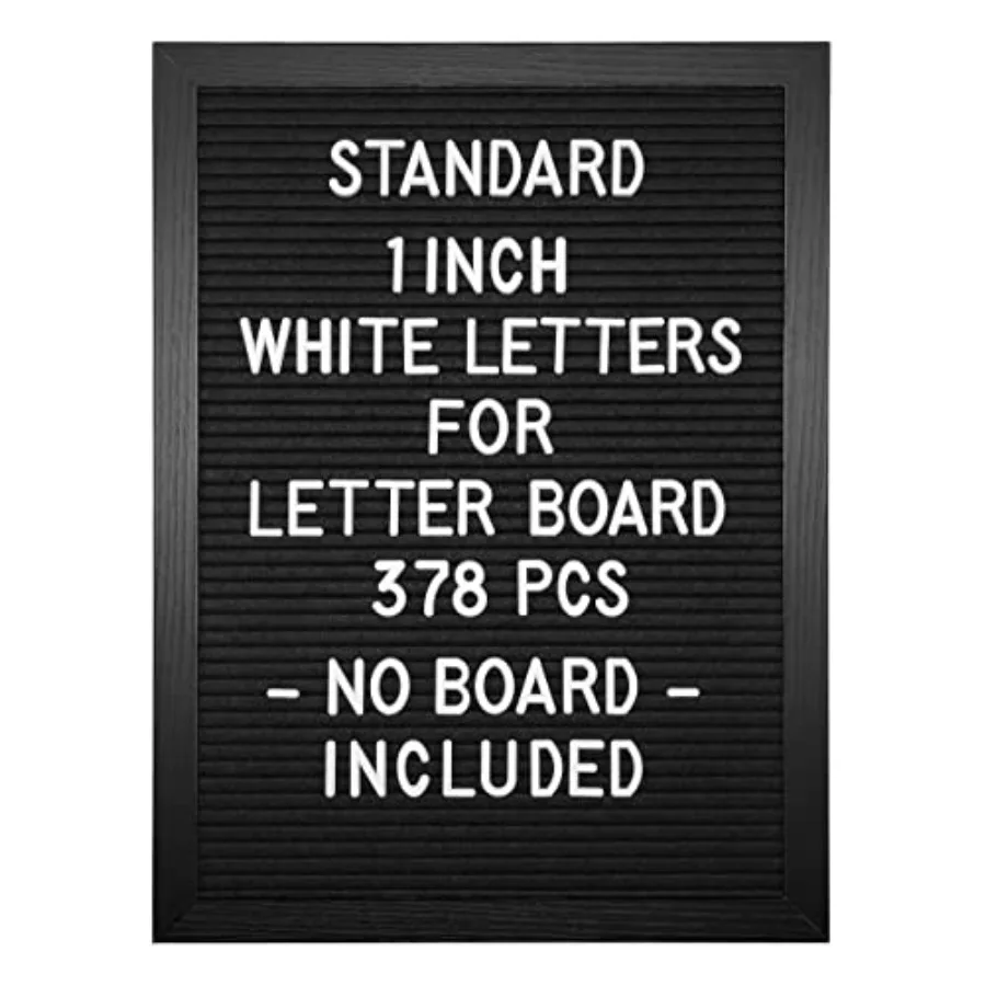 Felt Letter Board Letters Set - Pre-cut 378pcs Standard 1inch White Letters Only No Board Included
Felt Letter Board Letters Set - Pre-cut 378pcs Standard 1inch White Letters Only No Board Included