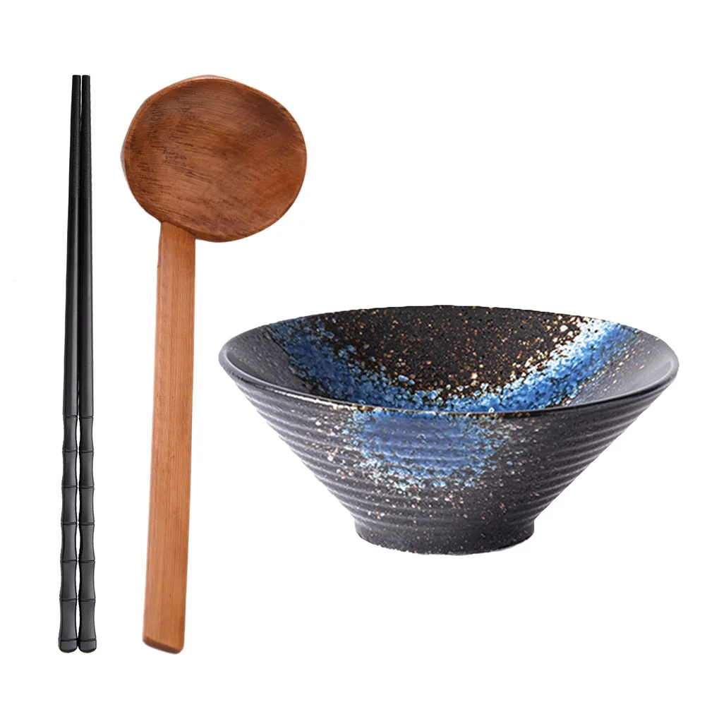 Ceramic Ramen Bowl Set Soup Noodle Restaurant Tableware Japanese Style Food Serving Bowls Handmade Anti Skid Design Easy Clean
Ceramic Ramen Bowl Set Soup Noodle Restaurant Tableware Japanese Style Food Serving Bowls Handmade Anti Skid Design Easy Clean