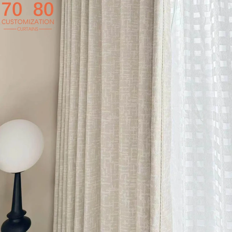 Butter Jacquard Lace Splicing Curtains for Living Room Bedroom Partition Curtain Door Curtain Customized Finished French Window
Butter Jacquard Lace Splicing Curtains for Living Room Bedroom Partition Curtain Door Curtain Customized Finished French Window