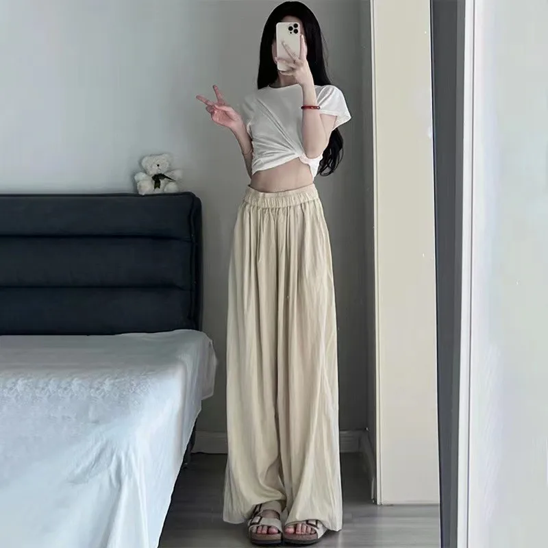 Women Yamamoto Pants Summer Thin High Waist Slimming Draping Wide LegLoose Straight Casual SunProtection Pant Summer PantsCasual
Women Yamamoto Pants Summer Thin High Waist Slimming Draping Wide LegLoose Straight Casual SunProtection Pant Summer PantsCasual