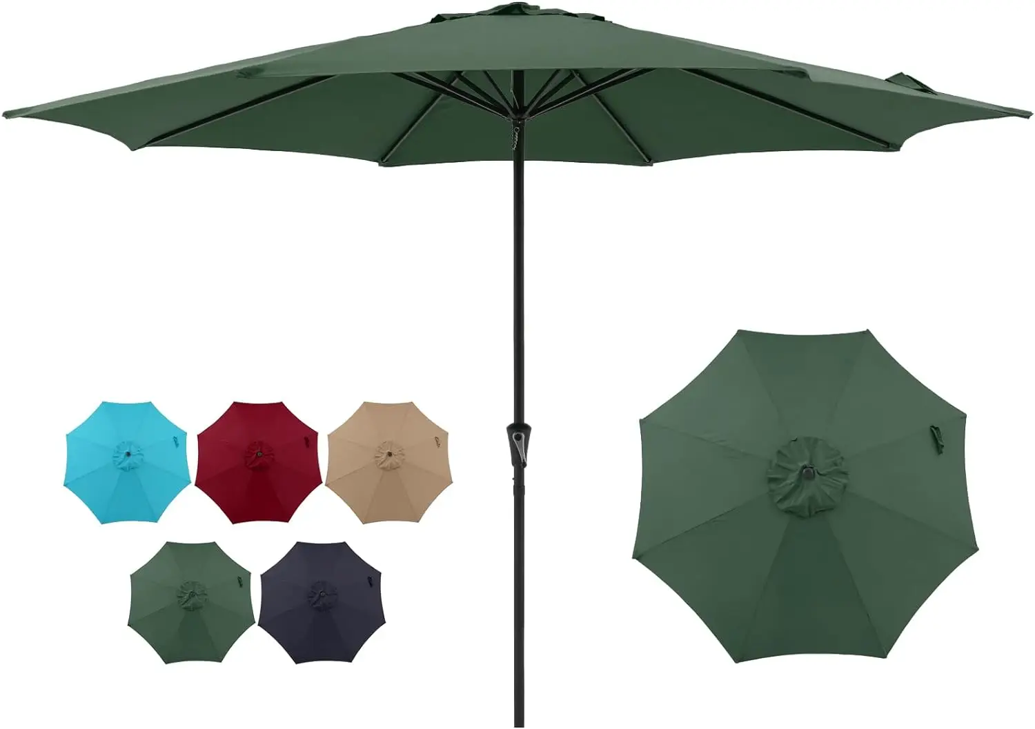 Garden Patio Umbrella Outdoor Market Umbrellas Table Umbrellas Steel Ribs W/Crank Mechanism, Waterproof and Sun Shade for Deck
Garden Patio Umbrella Outdoor Market Umbrellas Table Umbrellas Steel Ribs W/Crank Mechanism, Waterproof and Sun Shade for Deck
