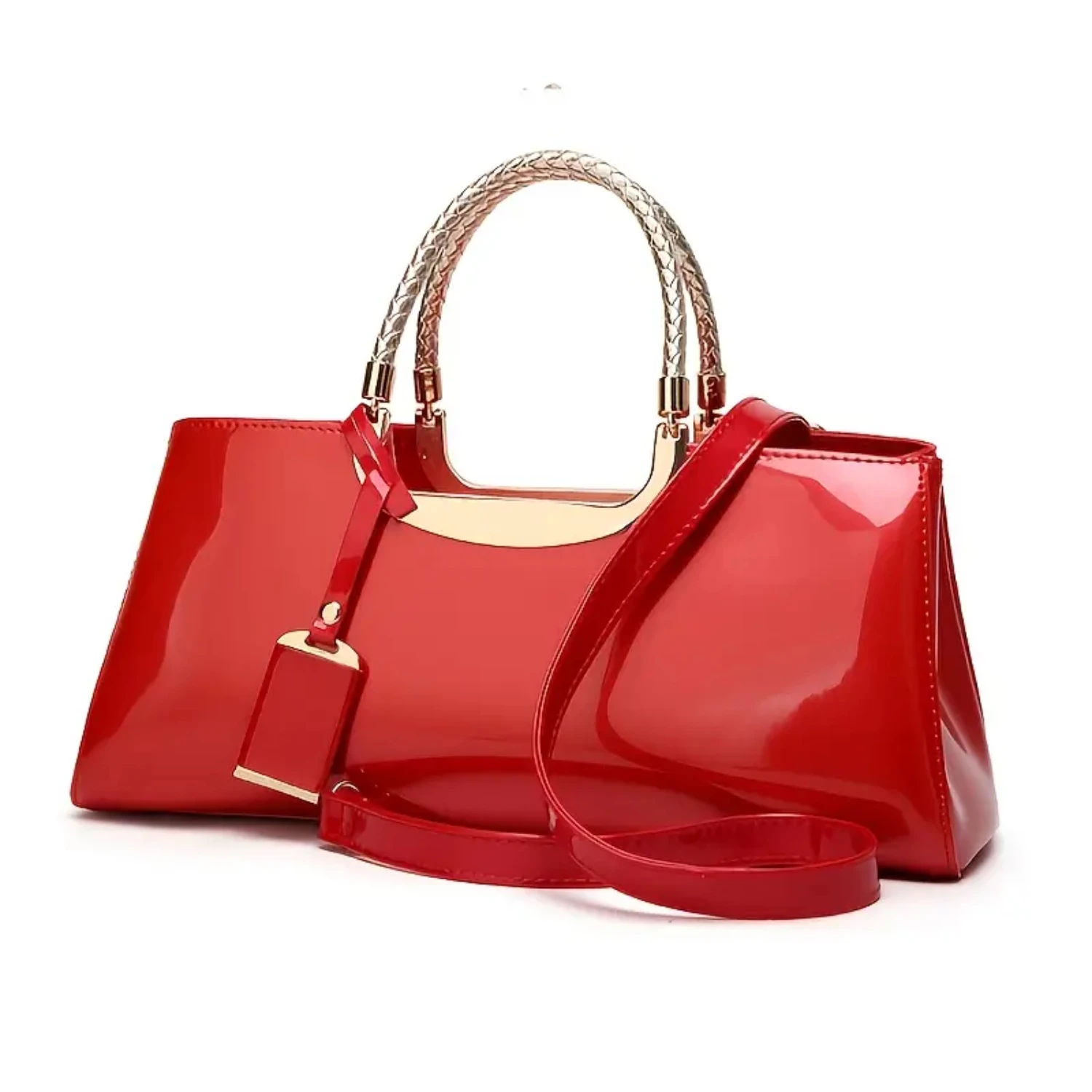 Trendy Stylish Faux Leather Women's Handbag with Removable Strap and Double Handle
Trendy Stylish Faux Leather Women's Handbag with Removable Strap and Double Handle