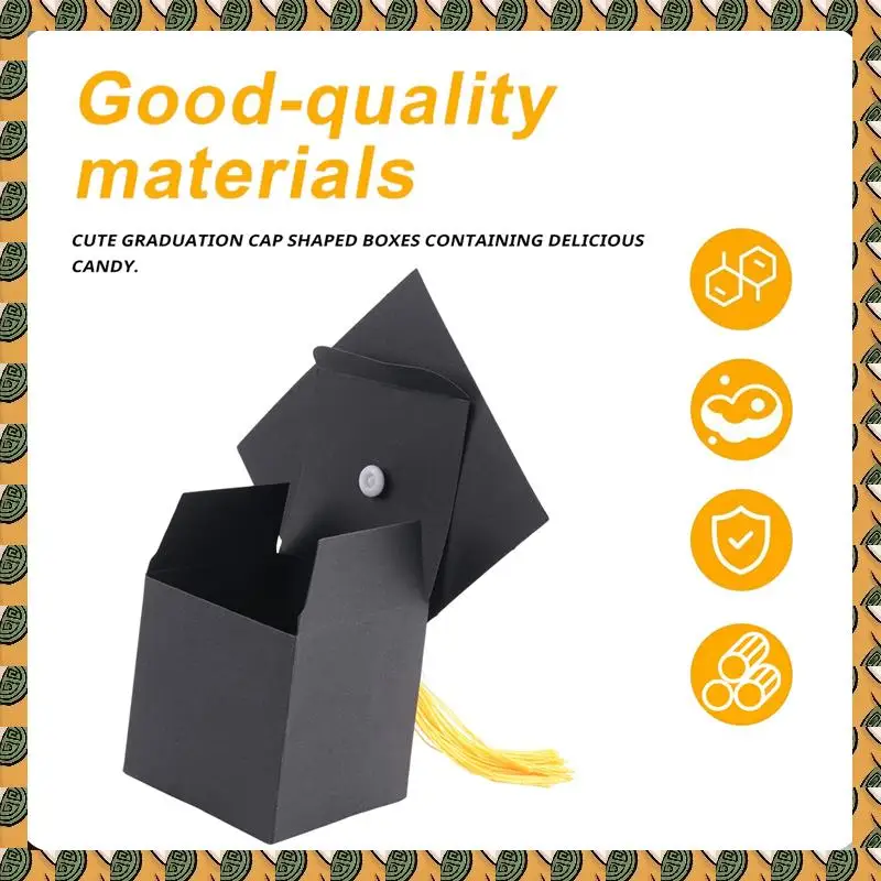 25Pcs DIY Paper Graduation Cap Shaped Gift Box Sugar Chocolate Box For Graduation Party Favor Cap Bachelor Hat Wedding Candy Box
25Pcs DIY Paper Graduation Cap Shaped Gift Box Sugar Chocolate Box For Graduation Party Favor Cap Bachelor Hat Wedding Candy Box