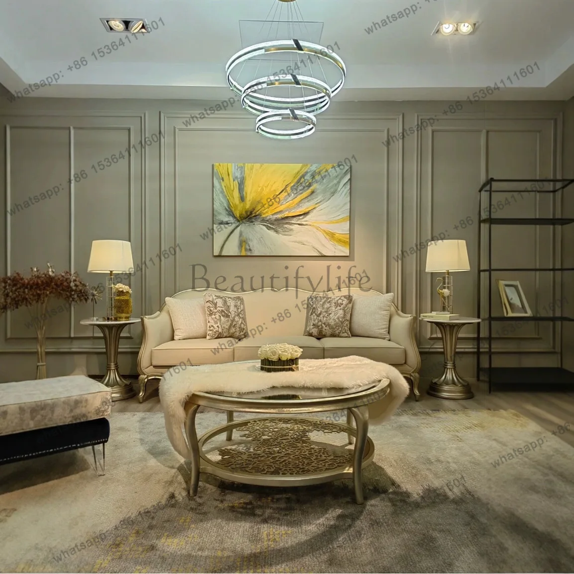 New American microfiber leather sofa apartment room light luxury high-end solid wood sofa
New American microfiber leather sofa apartment room light luxury high-end solid wood sofa