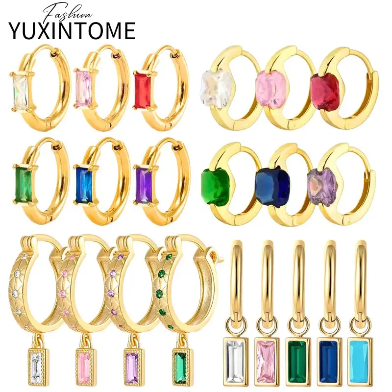 925 Sterling Silver Ear Needle Fashion Square Earrings for Women Colorful Zircon Pendant Hoop Earrings Party Luxury Jewelry Gift
925 Sterling Silver Ear Needle Fashion Square Earrings for Women Colorful Zircon Pendant Hoop Earrings Party Luxury Jewelry Gift
