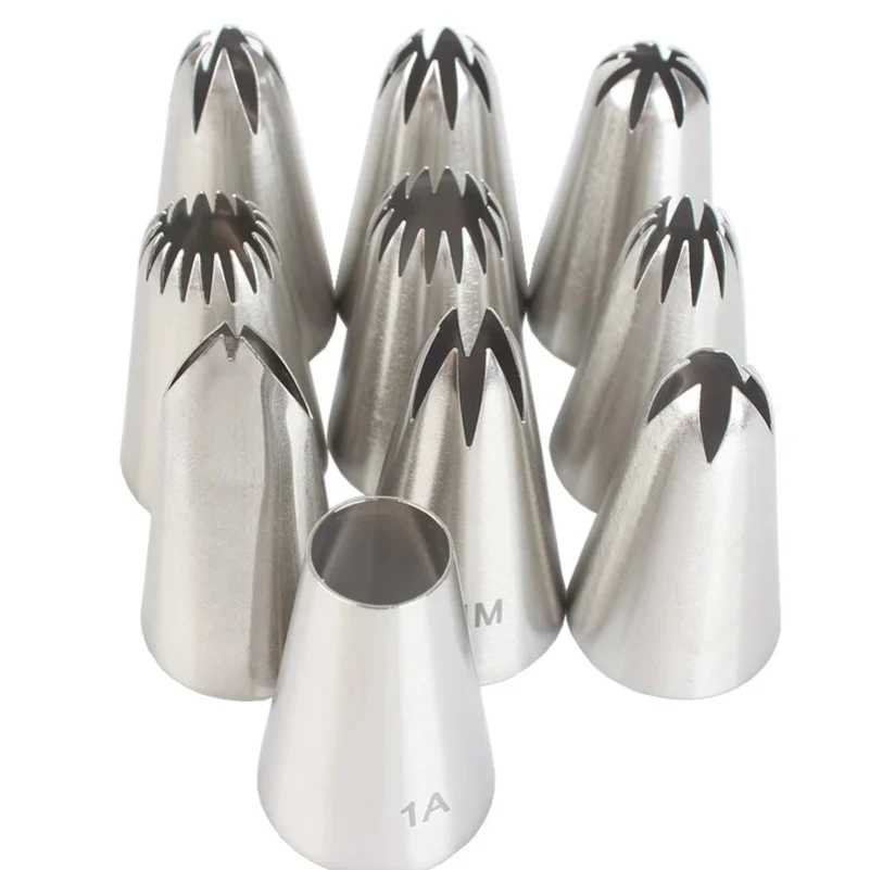 10pcs Piping Nozzles Set,Stainless Steel Icing Nozzles, Cream Cake Piping Tips For Dessert Biscuit Cup Cake, Kitchen Accessories
10pcs Piping Nozzles Set,Stainless Steel Icing Nozzles, Cream Cake Piping Tips For Dessert Biscuit Cup Cake, Kitchen Accessories