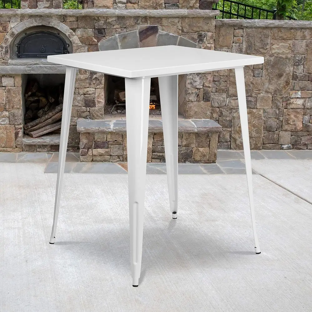 31.5 Square White Metal Bar Height Table, Commercial Grade, Suitable for Indoor and Outdoor Use
31.5 Square White Metal Bar Height Table, Commercial Grade, Suitable for Indoor and Outdoor Use