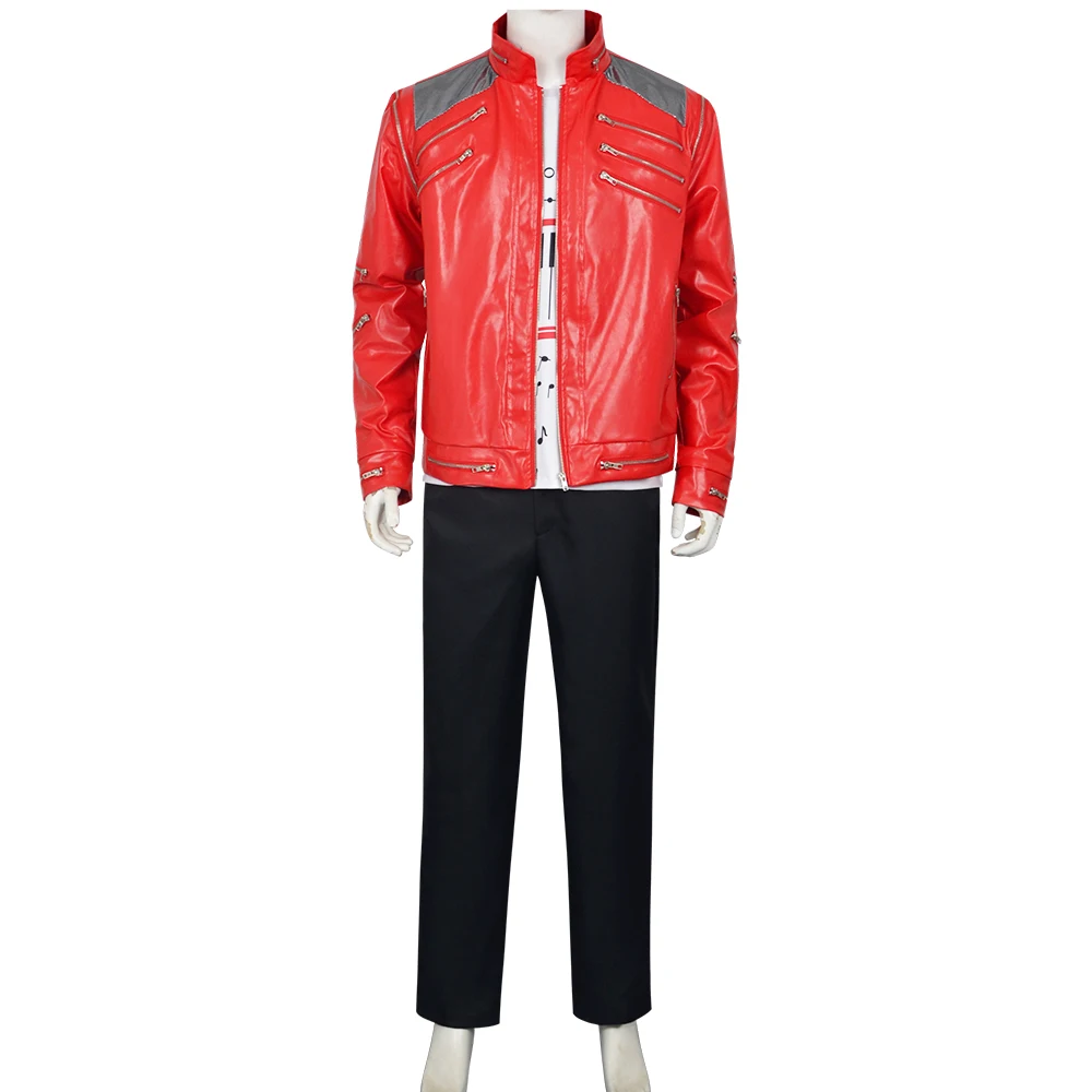 Men Michael Jackson Red Jacket Cosplay Costume Classic Beat It Stage Outfit Shoulder Mesh Multiple Zipper Details
Men Michael Jackson Red Jacket Cosplay Costume Classic Beat It Stage Outfit Shoulder Mesh Multiple Zipper Details