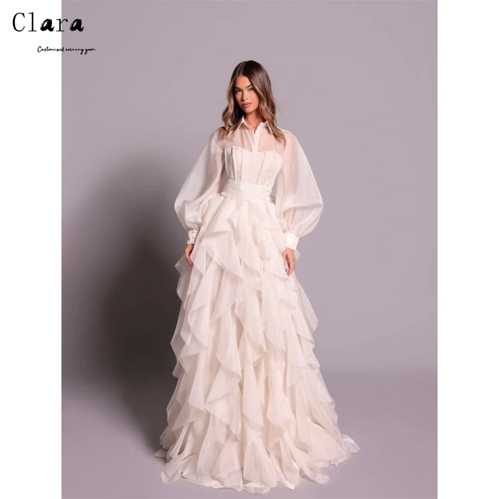 Clara Custom White A Line Long Sleeve Floor Length Luxury Party Dress 2026 Woman Women's Ball Gown Dresses D/party Evening Prom
Clara Custom White A Line Long Sleeve Floor Length Luxury Party Dress 2026 Woman Women's Ball Gown Dresses D/party Evening Prom