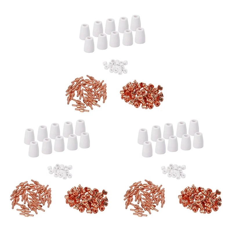 A40T 300Pcs PT-31 -40 Air Plasma Cutter Cutting Nozzles Electrode Tip Torch Consumable Kits 40A Fit For LGK-40 CUT-40 BPS40
A40T 300Pcs PT-31 -40 Air Plasma Cutter Cutting Nozzles Electrode Tip Torch Consumable Kits 40A Fit For LGK-40 CUT-40 BPS40