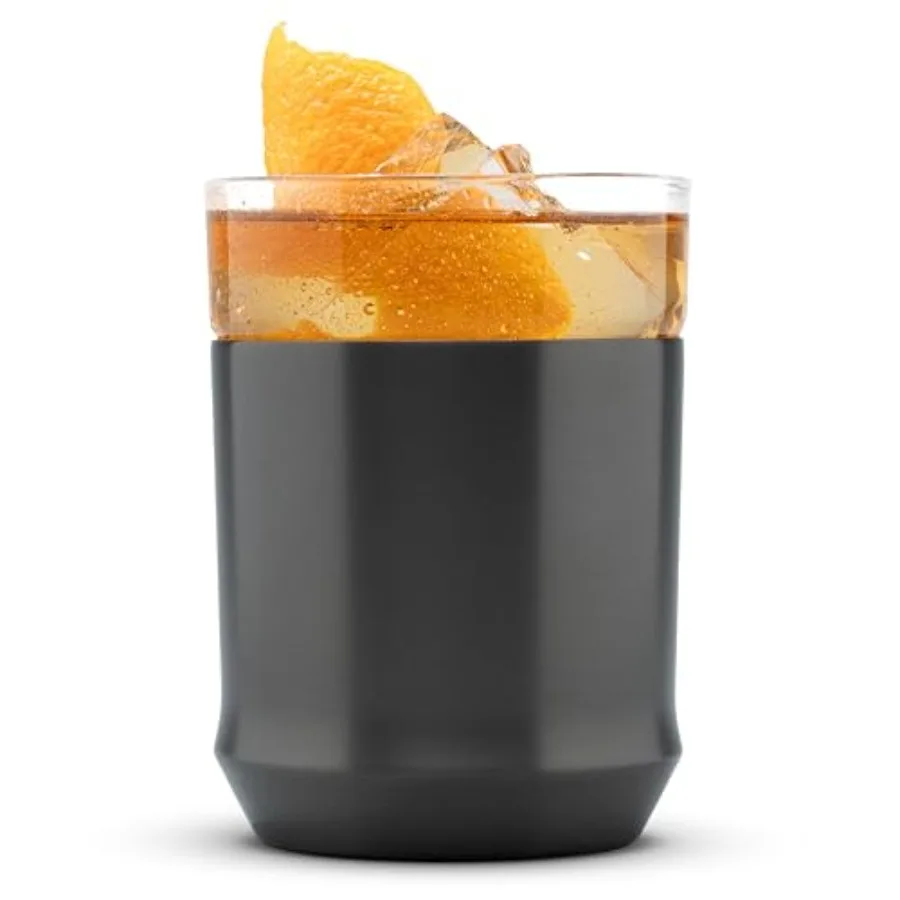 Hybrid Cocktail Glass Premium Vacuum Insulated Steel Base with Removable Insert - 12oz Rocks Glass, Double Old Fashioned Lowbal
Hybrid Cocktail Glass Premium Vacuum Insulated Steel Base with Removable Insert - 12oz Rocks Glass, Double Old Fashioned Lowbal