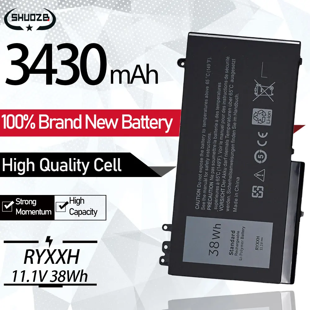 Новый аккумулятор для ноутбука RYXXH 9P4D2 для Dell Latitude 12 5000 11 3150 3160 3550 E5250 E5450 E5550 серии 05TFCY 0YD8XC 11,1 В 38WH
Новый аккумулятор для ноутбука RYXXH 9P4D2 для Dell Latitude 12 5000 11 3150 3160 3550 E5250 E5450 E5550 серии 05TFCY 0YD8XC 11,1 В 38WH
