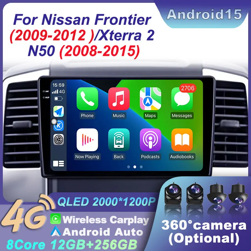 Android 15 Car Radio Multimedia GPS Navigation Video Wireless BT CarPlay For Nissan Frontier 2009-2012For Xterra 2 N50 2008-2015
Android 15 Car Radio Multimedia GPS Navigation Video Wireless BT CarPlay For Nissan Frontier 2009-2012For Xterra 2 N50 2008-2015