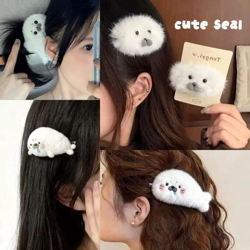 Z. 1/2 Pcs Cute Plush Little Seal Hair Clip Hair Accessory Versatile Autumn And Winter Cute Pet Bangs Clip Side Broken Hair Clip
Z. 1/2 Pcs Cute Plush Little Seal Hair Clip Hair Accessory Versatile Autumn And Winter Cute Pet Bangs Clip Side Broken Hair Clip