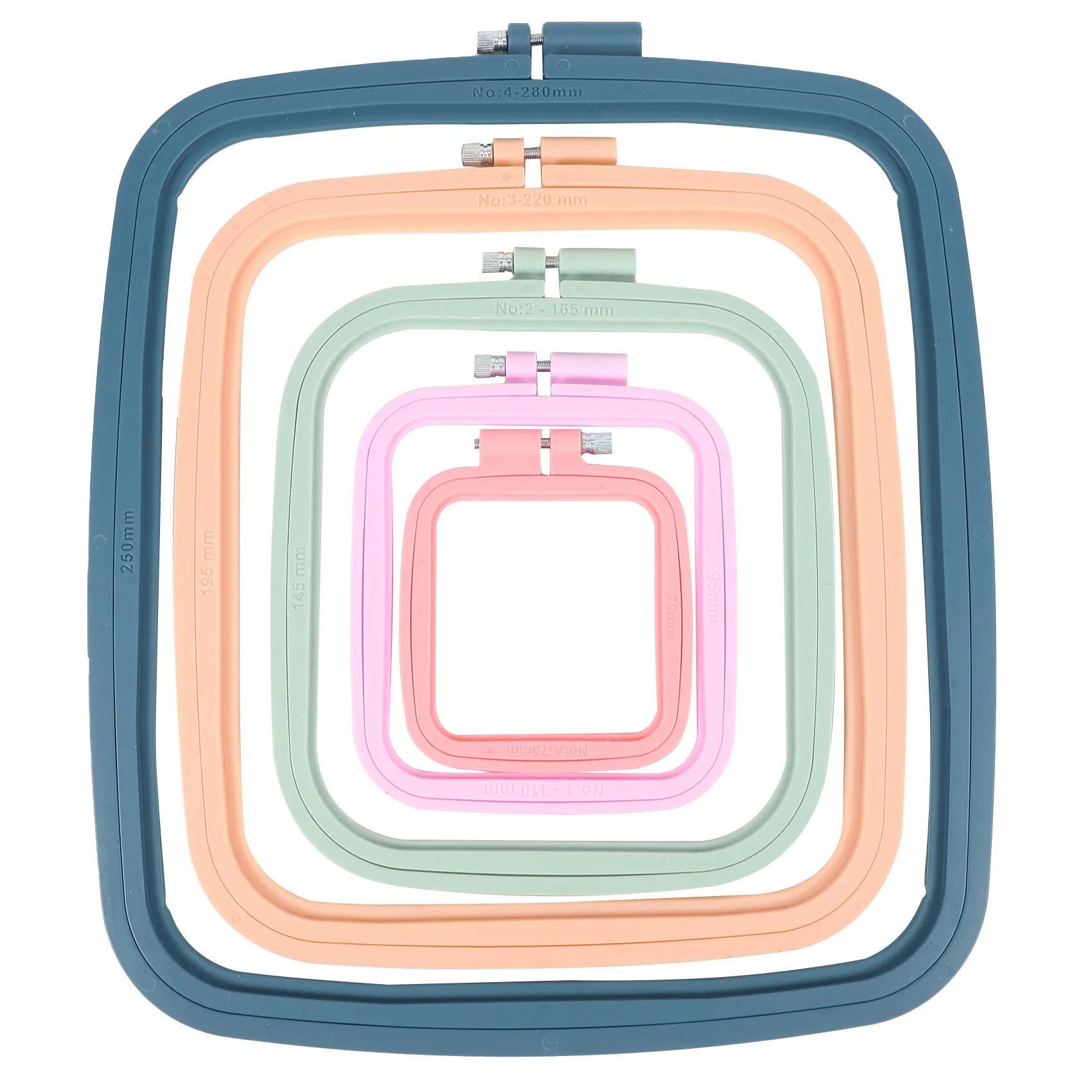 A01F-5 Pcs Embroidery Hoop Rectangle Embroidery Frame Cross Stitch Hoop Sewing Tool For Art Craft Handy Sewing,With Needles
A01F-5 Pcs Embroidery Hoop Rectangle Embroidery Frame Cross Stitch Hoop Sewing Tool For Art Craft Handy Sewing,With Needles