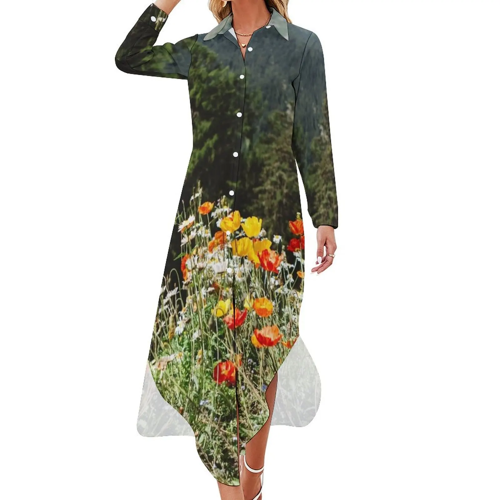 Mountain garden Long Sleeved Shirt Dress summer dresses ladies 2024 elegant dresses plus sizes Casual dresses
Mountain garden Long Sleeved Shirt Dress summer dresses ladies 2024 elegant dresses plus sizes Casual dresses