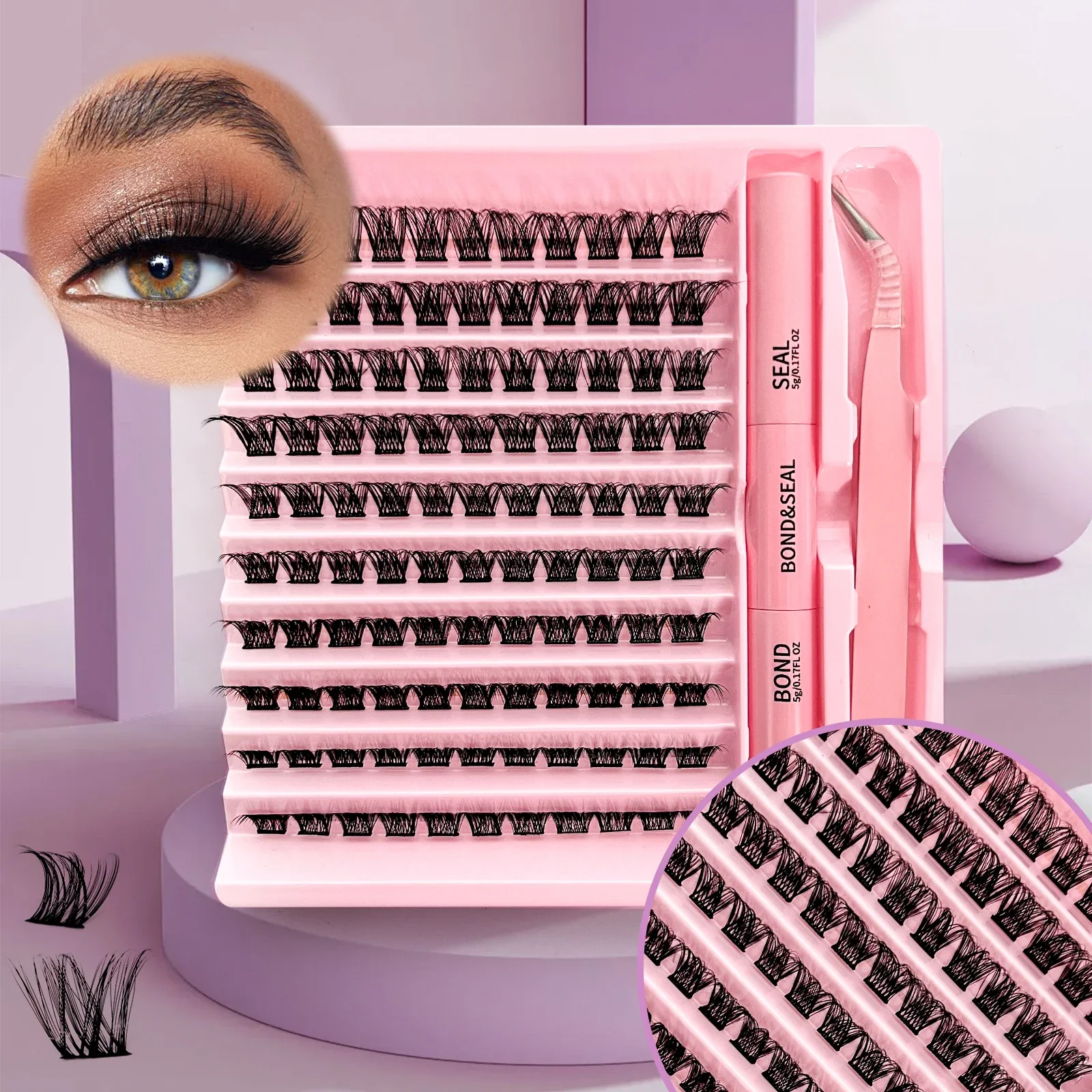 DIY Lash Clusters Kit D Curl Thick Professional Natural False Eyelash Set 8-16mm Mix Individual Lashes Extensions 
DIY Lash Clusters Kit D Curl Thick Professional Natural False Eyelash Set 8-16mm Mix Individual Lashes Extensions
