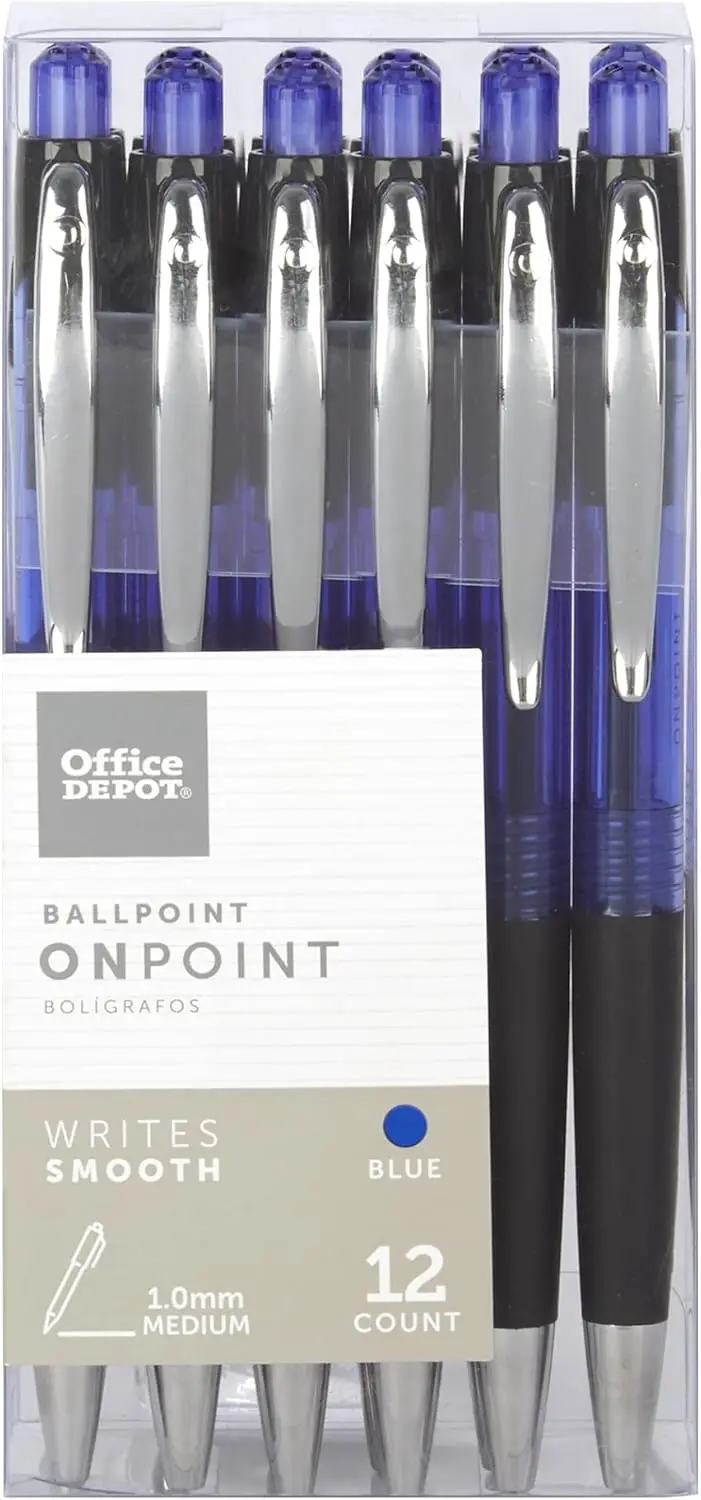Soft-Grip Retractable Ballpoint Pens, Medium Point 1.0 mm, Blue Ink, Pack of 12 for Office Classroom
Soft-Grip Retractable Ballpoint Pens, Medium Point 1.0 mm, Blue Ink, Pack of 12 for Office Classroom