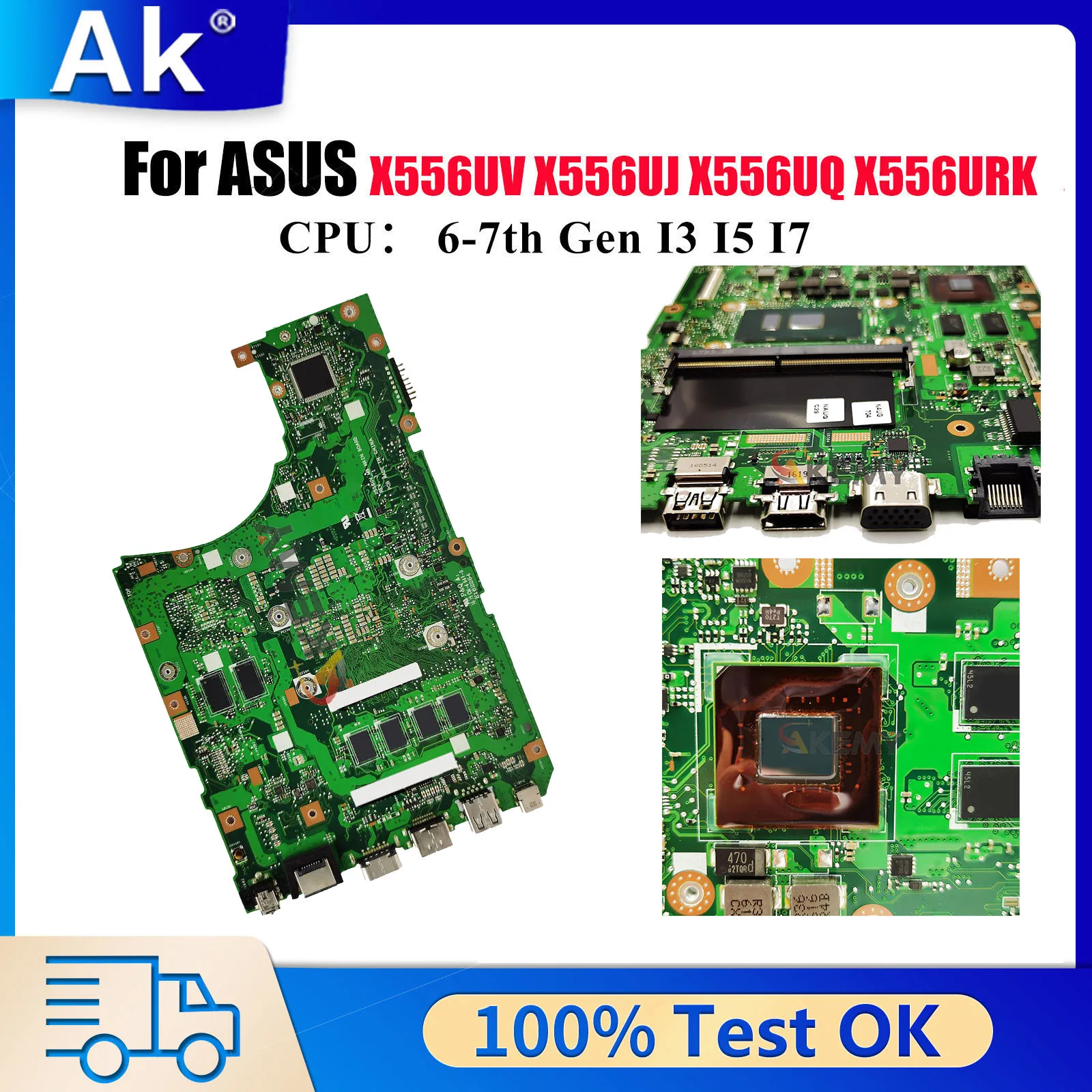 X556UV Notebook Mainboard For ASUS X556UQ X556UJ X556URK X556UQK X556UF VM591U FL5900U Laptop Motherboard With I3 I5 I7 CPU
X556UV Notebook Mainboard For ASUS X556UQ X556UJ X556URK X556UQK X556UF VM591U FL5900U Laptop Motherboard With I3 I5 I7 CPU