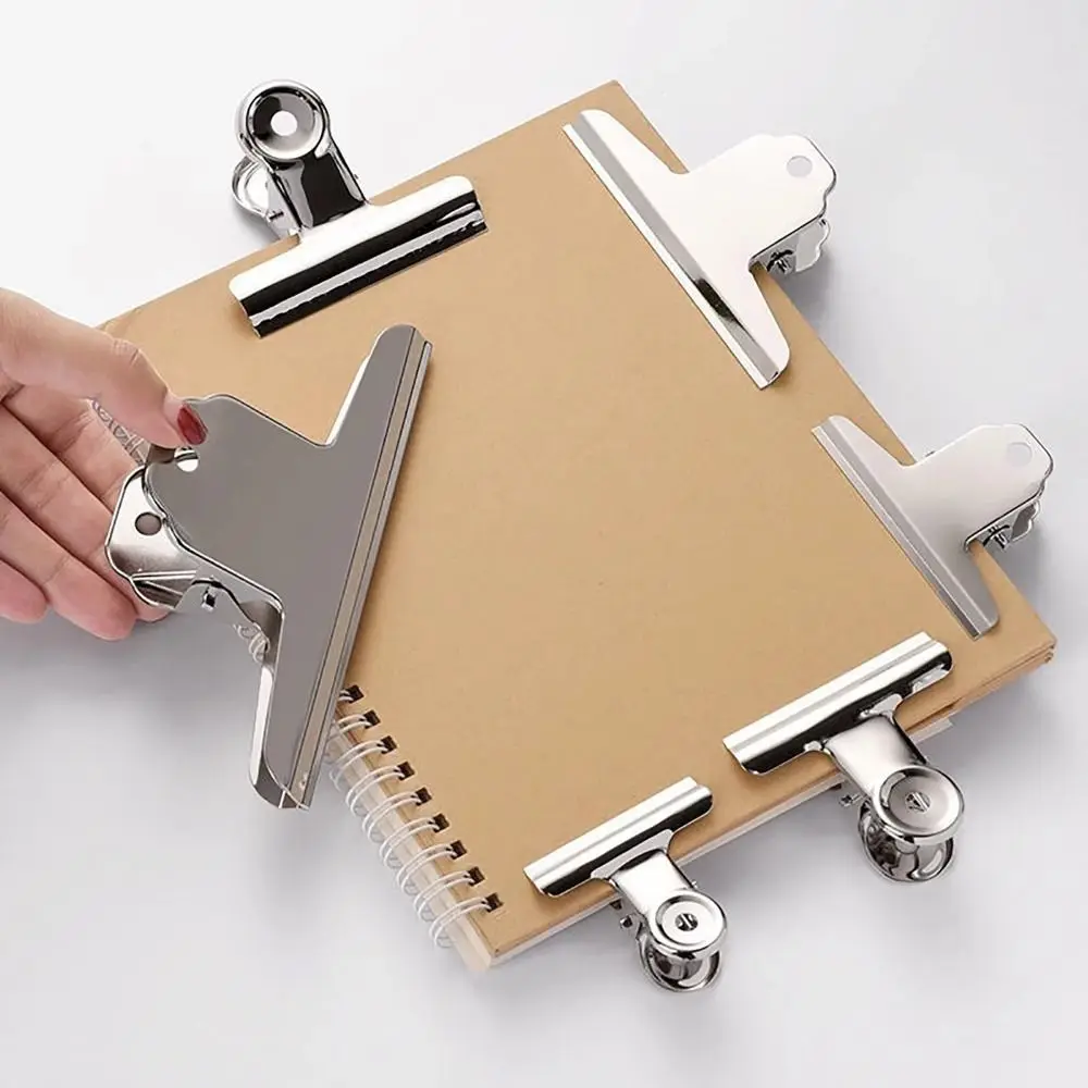 Simple Stainless Steel Metal Binder Clips Multi-size Round/Flat/Mountain Head Paper Clips Ticket Bill Clamp Students
Simple Stainless Steel Metal Binder Clips Multi-size Round/Flat/Mountain Head Paper Clips Ticket Bill Clamp Students