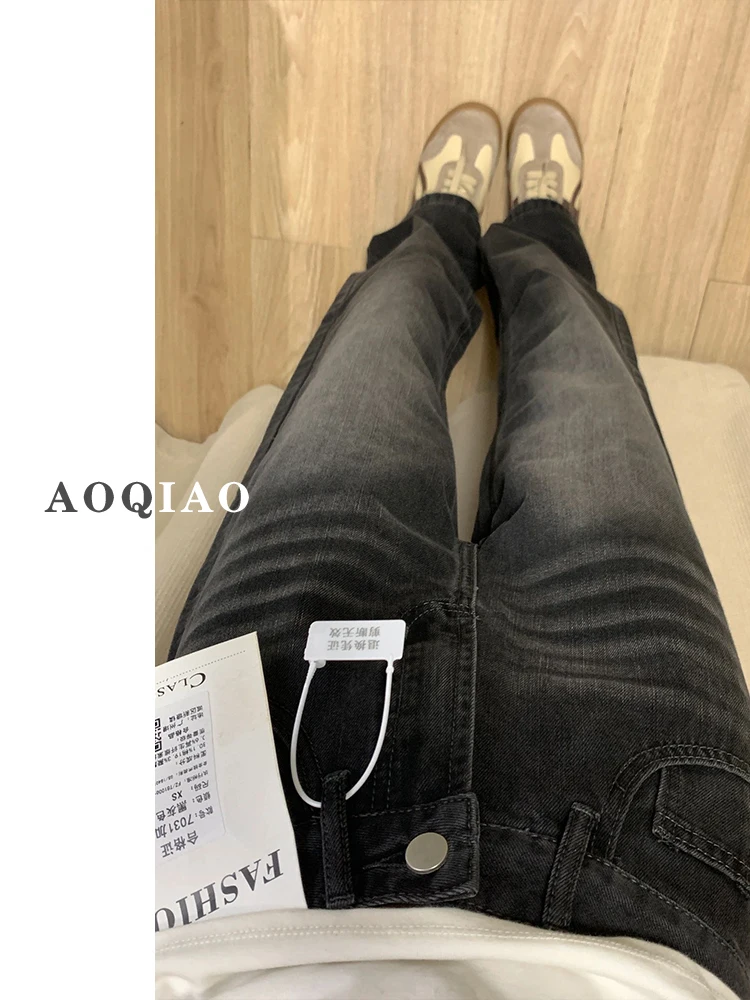 Джинсы женские с высокой талией, драпированные, свободного кроя, широкие штанины, больших размеров, повседневные, немнущиеся, из денима, элегантный дизайн
Джинсы женские с высокой талией, драпированные, свободного кроя, широкие штанины, больших размеров, повседневные, немнущиеся, из денима, элегантный дизайн