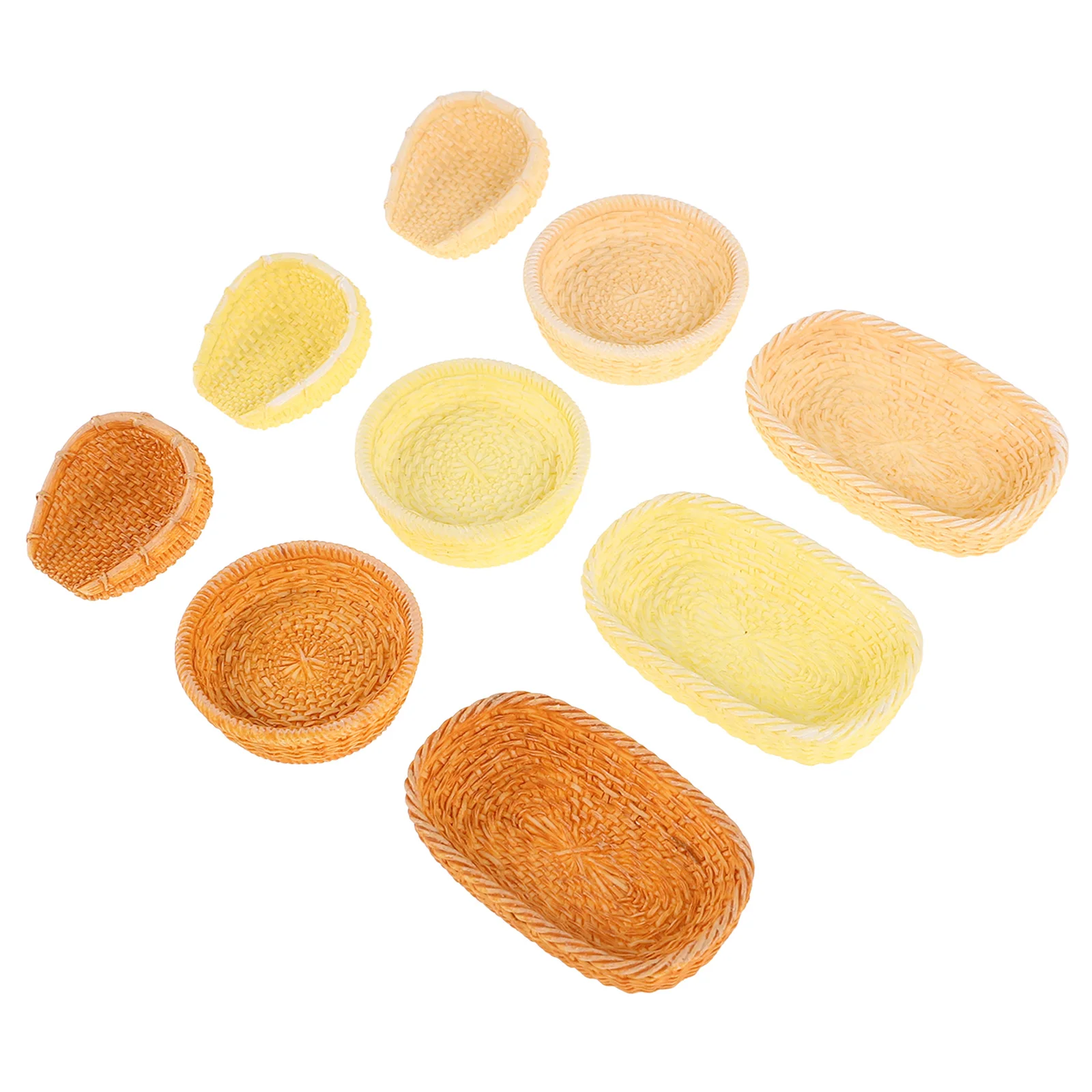 9Pcs Rattan Basket Decorations Miniature Dollhouse Accessories Small Round Bread Woven Mini Shopping Cart Bottle Baskets Model
9Pcs Rattan Basket Decorations Miniature Dollhouse Accessories Small Round Bread Woven Mini Shopping Cart Bottle Baskets Model
