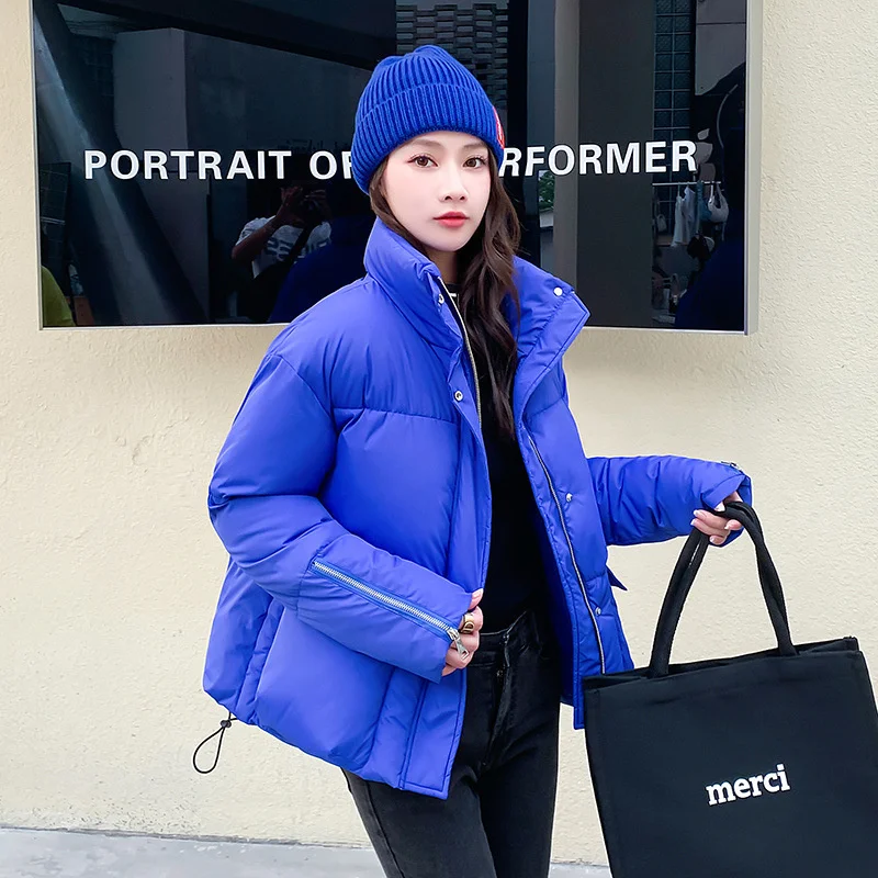 Stand Loose Collar Cotton-Padded Jacket Women Korean Fashion Winter Parkas Coat Elegant Solid Bread Outerwear Female
Stand Loose Collar Cotton-Padded Jacket Women Korean Fashion Winter Parkas Coat Elegant Solid Bread Outerwear Female